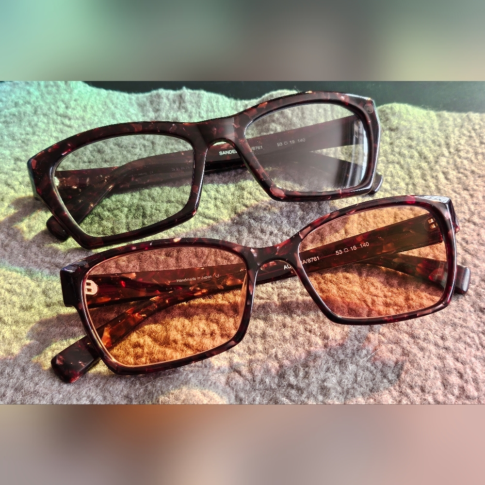 Seraphin glasses & sunglasses discontinued Aurora & Sandell Sun pink marble